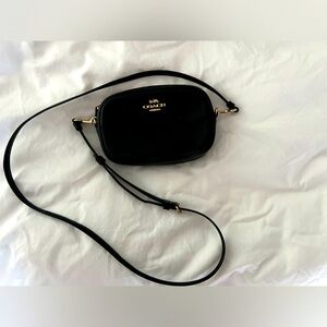 Coach Black Leather Waist / Crossbody Bag